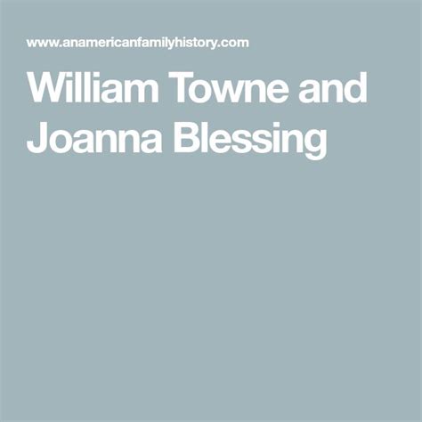 joanna blessing towne